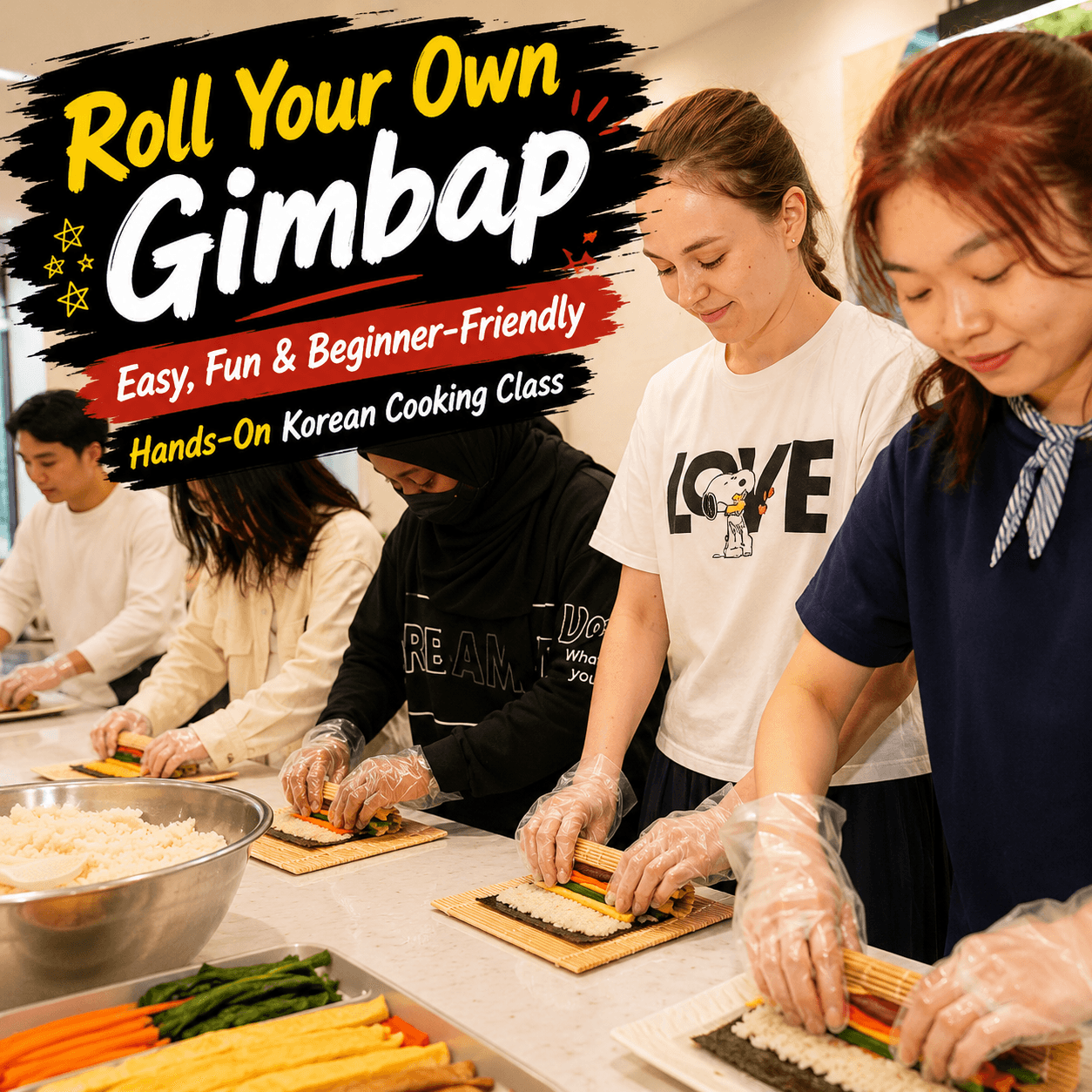 Korean Gimbap & Tteokbokki Cooking Class - 4